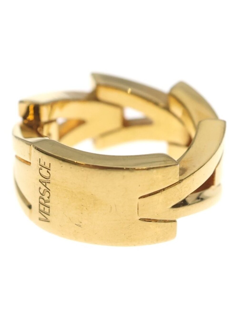 Versace Chain Ring Logo Gold